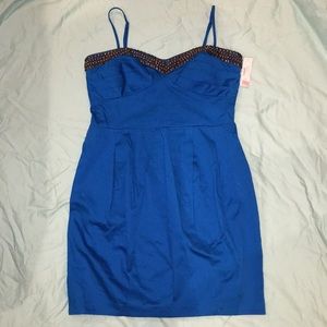 NWT BISOU BISOU BLUE DRESS sz 16